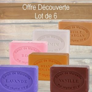 Lot de 6 savons de Marseille Le Chatelard "offre découverte"