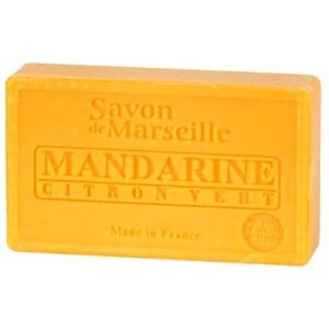 SAVON DE MARSEILLE MANDARINE-CITRON VERT-100GR